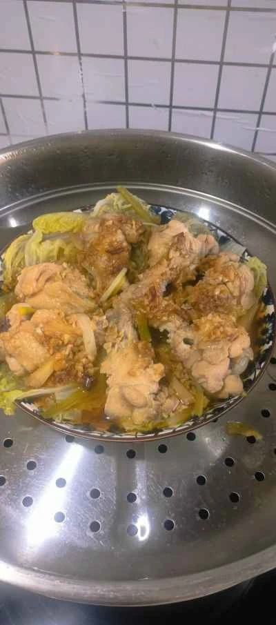 蒸し鶏の手羽先レシピの手順：4