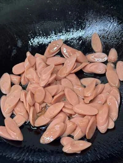 ハムとスクランブルエッグの作り方：5