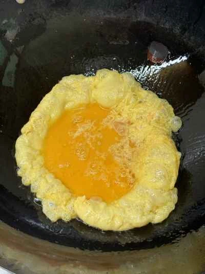 ハムとスクランブルエッグの作り方：4