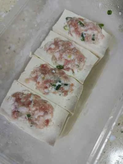 キノコの煮込みと豆腐の詰め物の作り方：1