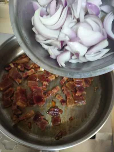 ベーコンと玉ねぎの炒め物の作り方：6