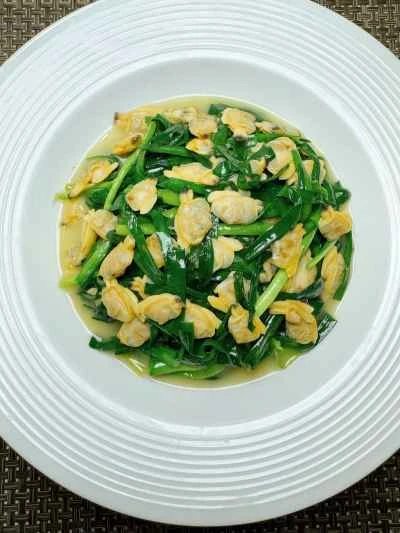 ネギとアサリの炒め物の作り方：12