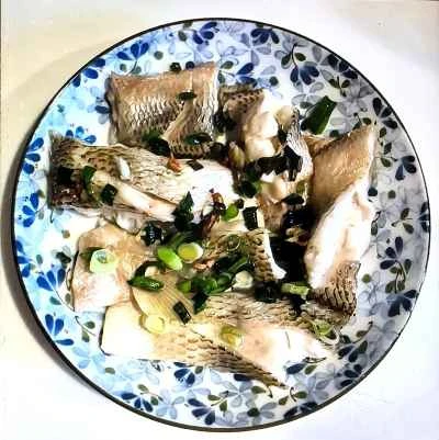 蒸しスズキの切り身のレシピ手順：7