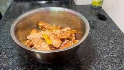 松茸入り鶏肉の煮込みの作り方：5