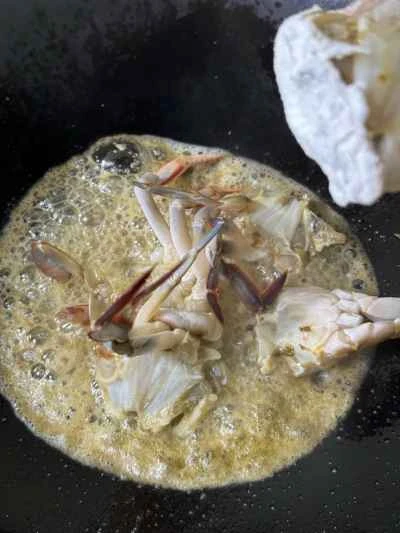 カニ入り餅炒めの作り方：5