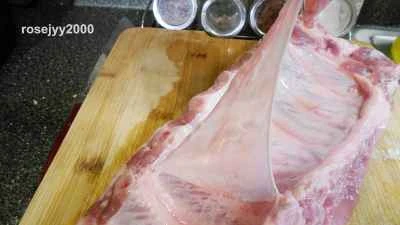 照り焼きソースで焼いた豚スペアリブの作り方：1