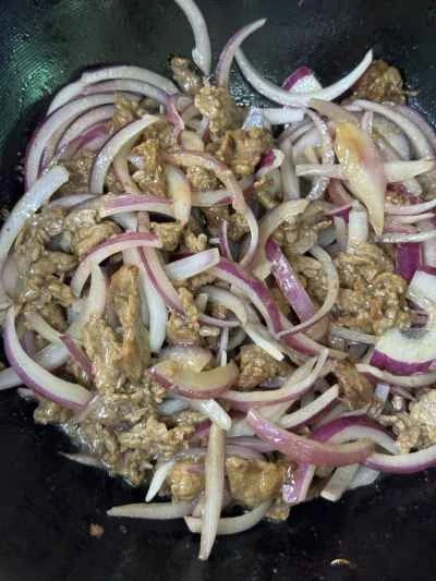 クミンと玉ねぎの牛肉炒めの作り方：7
