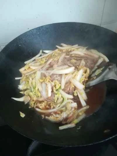 春雨とベビーチンゲン菜の炒め物の作り方：9