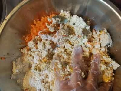 揚げ豆腐ボールの作り方：2