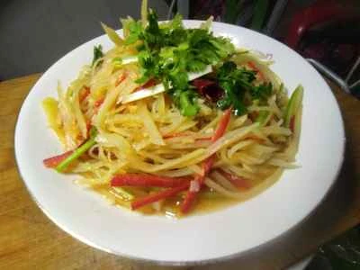 ホット＆サワーシュレッドポテトの作り方：9