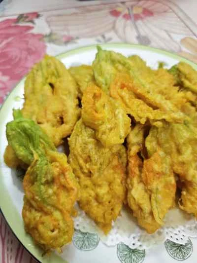 揚げカボチャの花の作り方：4