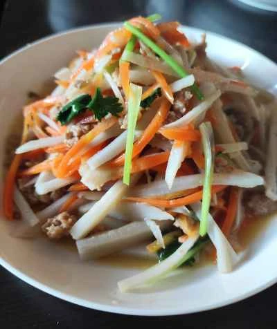 ひき肉入りレンコン炒めの作り方:8