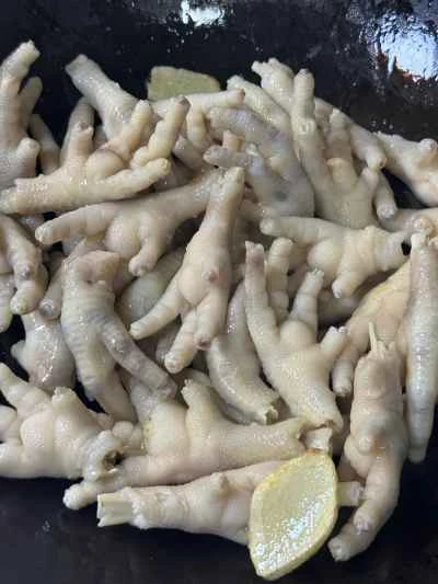 鶏足の煮込みとカラシナの塩漬けの作り方：5