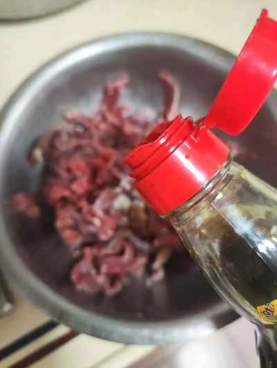 ラム肉のネギ炒めの作り方:2