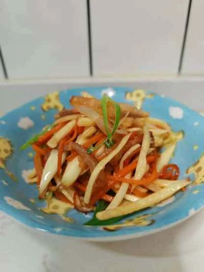 水たけのこの炒め物の作り方：8