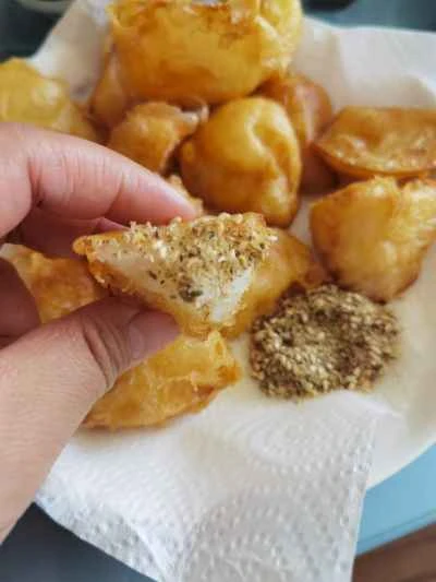 クリスピーポテトとヤムイモの作り方：10