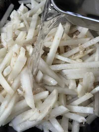 エビ、ひき肉、大根の作り方：9