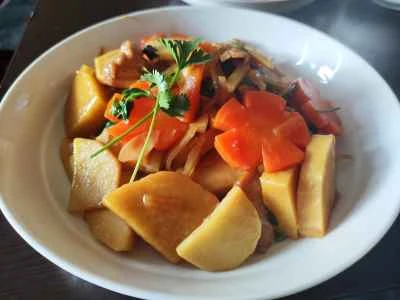 冬筍と豚肉の薄切り炒めの黄キビケーキの作り方：11