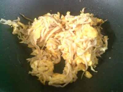 千切り大根と卵の炒め物の作り方：9