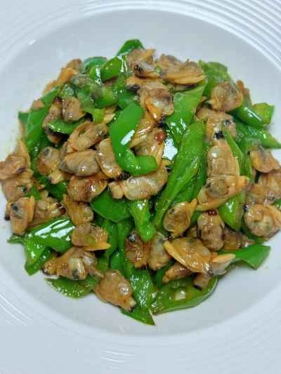 ピーマンとアサリの炒め物の作り方：11