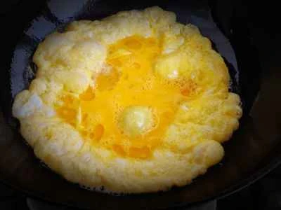 チャイブ入り卵炒めの作り方：4