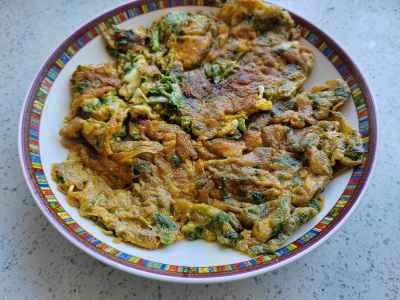 エゾウコギのオムレツの作り方：6