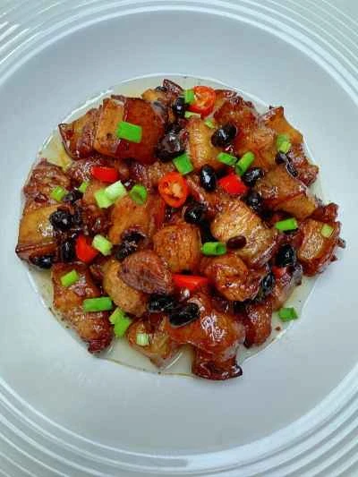 発酵黒豆入り蒸し豚バラ肉の作り方：12