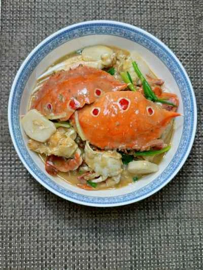 カニ入り餅炒めの作り方：14