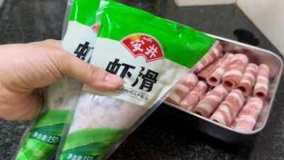 牛肉とエビのペーストを使った酸っぱいスープの作り方：2