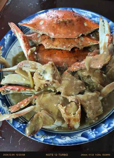 ネギと生姜のワタリガニの作り方：4