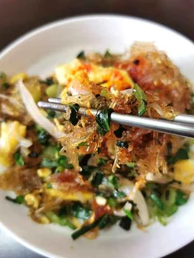 白菜と春雨の卵炒めの作り方：11