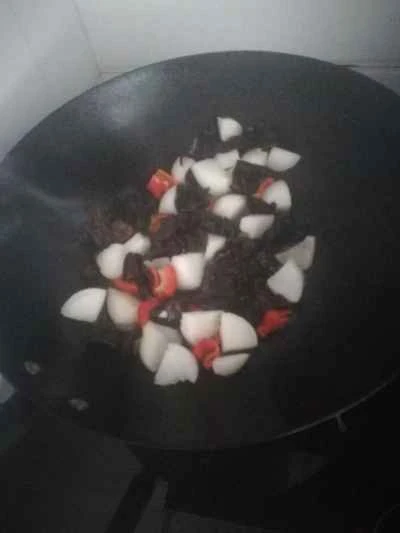 きくらげと玉ねぎの炒め物の作り方：7