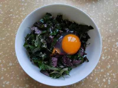 シソオムレツの作り方:3