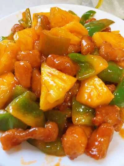 低脂肪版パイナップル入り酢豚のレシピ