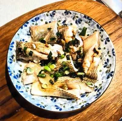 蒸しスズキの切り身のレシピ手順：9