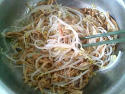 緑豆の芽と千切りの辛子漬けの作り方：10