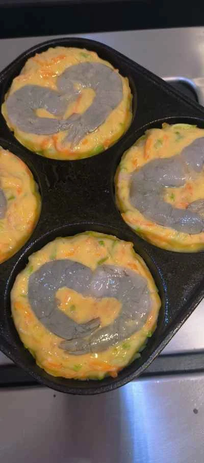 野菜とエビの濃厚オムレツの作り方：5