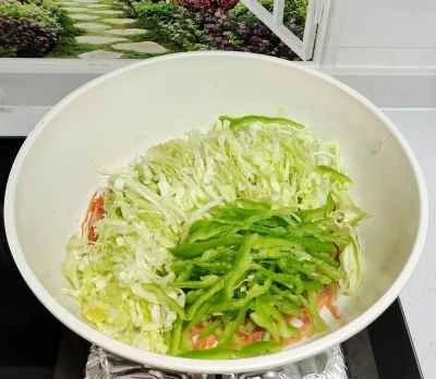 千切り野菜炒めの作り方：3