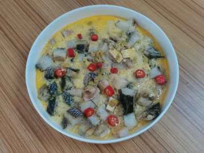 乾燥ニベの蒸し卵の作り方：10