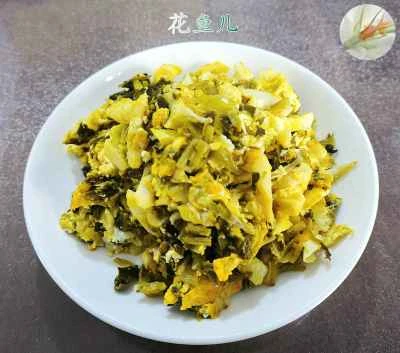 たけのこと漬物と卵の炒め物のレシピ