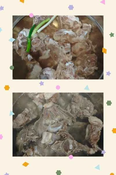 ラムの背骨の煮込みレシピ手順：1