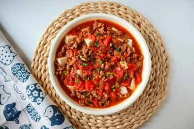 トマトと牛肉の蒸し豆腐の作り方：8