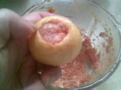 からし菜の漬物、揚げグルテン、肉詰め、ゆで枝豆の作り方：8