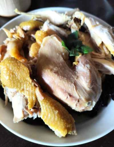 黒キノコと栗の蒸し塩鶏の作り方：8