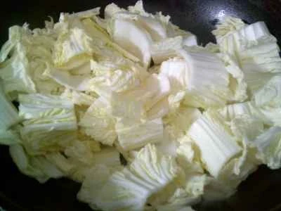 揚げ豆腐、白菜の芯、サツマイモ麺の作り方：7