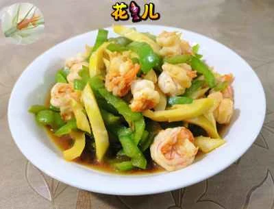 エビとタケノコとピーマンの炒め物のレシピ