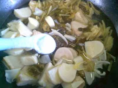 漬物とたけのこ入りベジタリアンチキンの煮込みの作り方：9