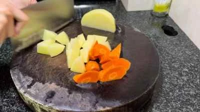 カレー牛カルビの作り方：2