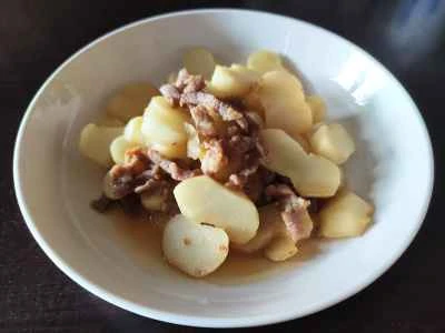 細切り豚肉とクワイの炒め物の作り方：7