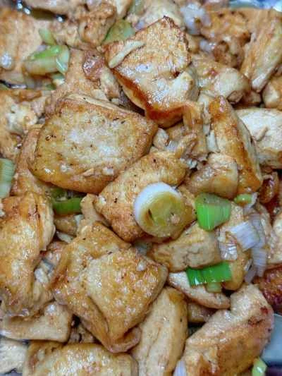 ネギ入り豆腐の煮込みのレシピ